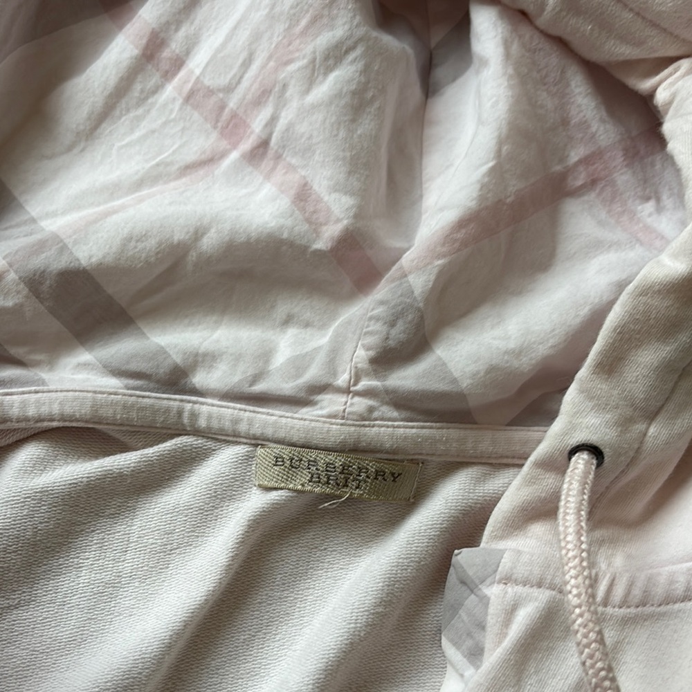 Burberry Light Pink Check Hoodie